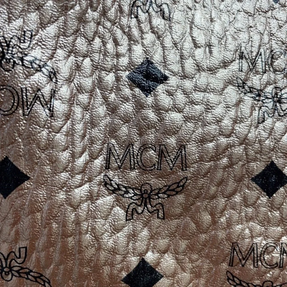 MCM Reversible Large Metallic Visetos Canvas Shopper Tote - Picture 6 of 15